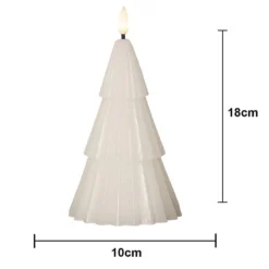 LED-Kerze Flamme Grany, weiß 18 cm Echtwachs Batteriebetrieb