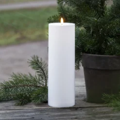LED-Kerze Flamme Rak 32,5 cm weiß Kunststoff Batteriebetrieb