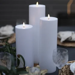 LED-Kerze Flamme Rak 27,5 cm weiß Kunststoff Batteriebetrieb