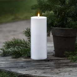 LED-Kerze Flamme Rak 27,5 cm weiß Kunststoff Batteriebetrieb