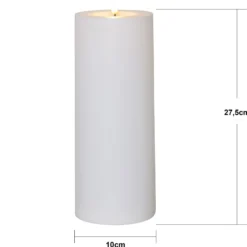 LED-Kerze Flamme Rak 27,5 cm weiß Kunststoff Batteriebetrieb