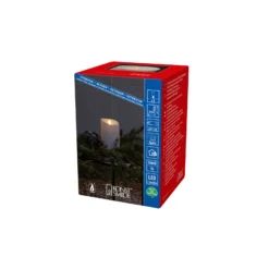 LED-Kerze IP44 cremeweiß geschmolzen Höhe 14cm
