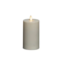 LED-Kerze IP44 cremeweiß glatt Höhe 18cm