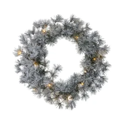 LED-Kranz Alfi, grün/verschneit, Ø 45 cm