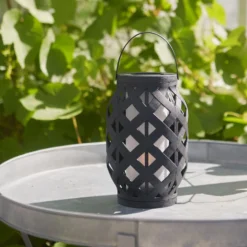 LED-Laterne Flame Lantern, schwarz, Höhe 23 cm