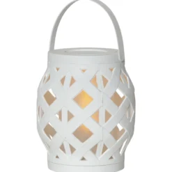 LED-Laterne Flame Lantern, weiß, Höhe 16 cm