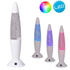 LED-Lavaleuchte Glitter