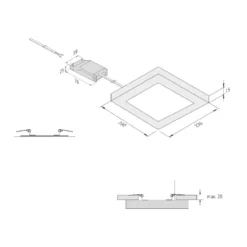 LED-Leuchte FQ 65/205 zum An- oder Einbau, 4.000K