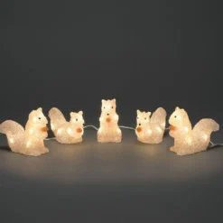 LED-Leuchtfiguren Eichhörnchen für außen, 5er-Set