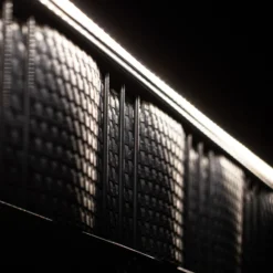 LED-Leuchtleiste, DSM-Zäune, Alu, 196cm, silber
