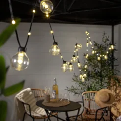 LED-Lichterkette Bolla, klar, Kunststoff Länge 5,3 m 20-flg.
