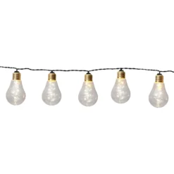 LED-Lichterkette Glow, Glas, klar