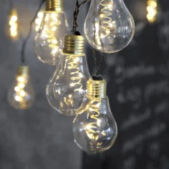 LED-Lichterkette Glow, Glas, klar