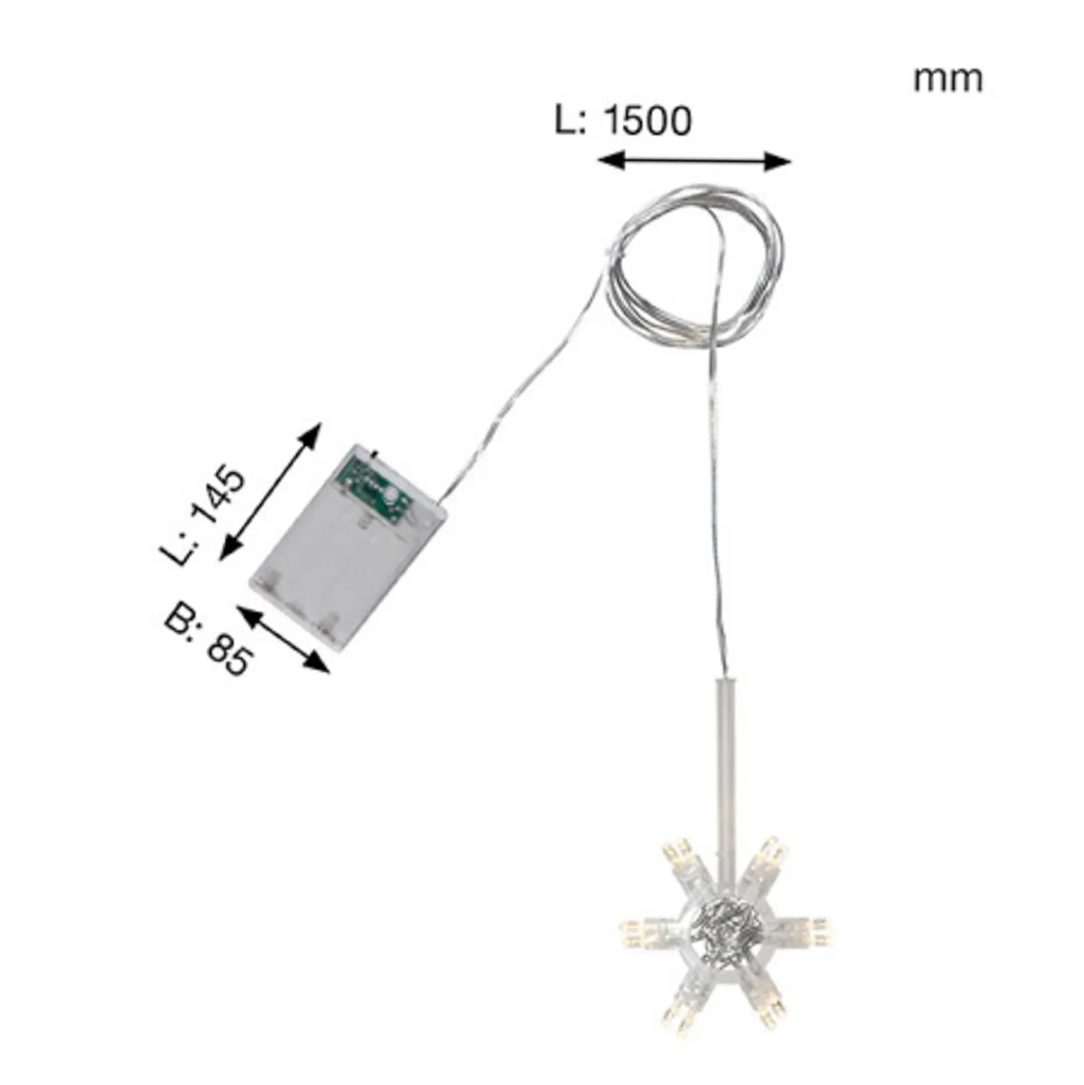 LED-Lichterkette Lighty Lichtring für Papiersterne