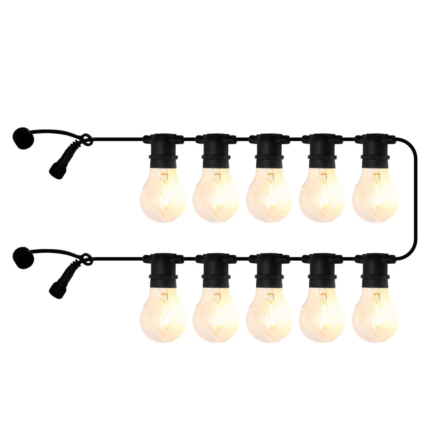 LED-Lichterkette Tobias, Erweiterung, klar, 10-fl. L. 4,5 m