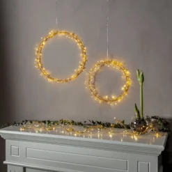 LED-Lichterkette Winny, gold, Kunststoff, 200 cm, Batterie