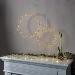 LED-Lichterkette Winny, gold, Kunststoff, 200 cm, Batterie