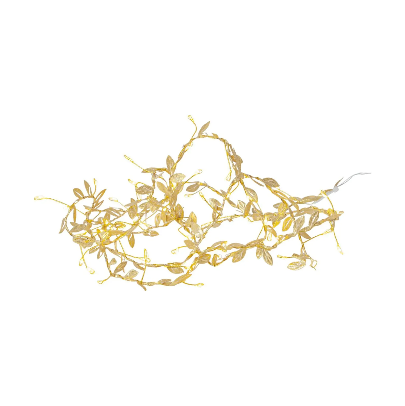 LED-Lichterkette Winny, gold, Kunststoff, 200 cm, Batterie