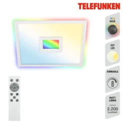 LED-Panel Centerback CCT RGB 45x45cm weiß