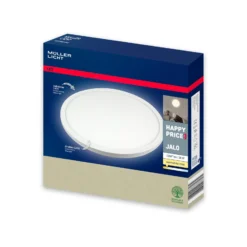 LED-Panel Jalo Round, Ø 29,2 cm, weiß, Kunststoff, 2.700 K
