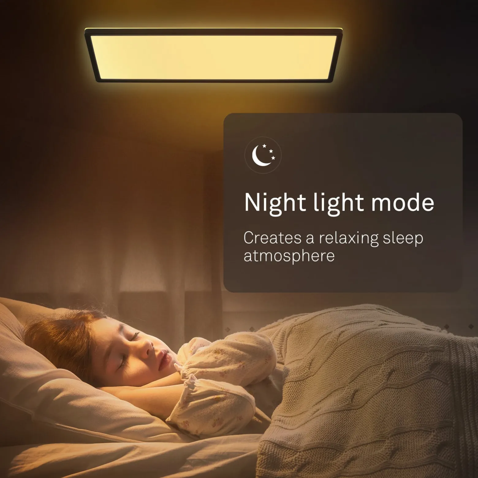 LED-Panel Shallow Remote CCT, 58 x 20 cm, schwarz, Backlight