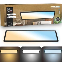 LED-Panel Shallow Remote CCT, 58 x 20 cm, schwarz, Backlight