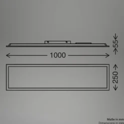 LED-Panel Simple 100 x 25 cm, weiß, ultraflach, IP44, 4000 K