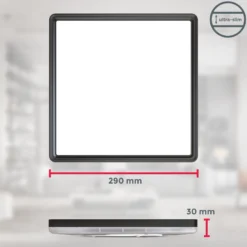 LED-Panel Slim Remote RGBW, 29 x 29 cm, schwarz, Backlight