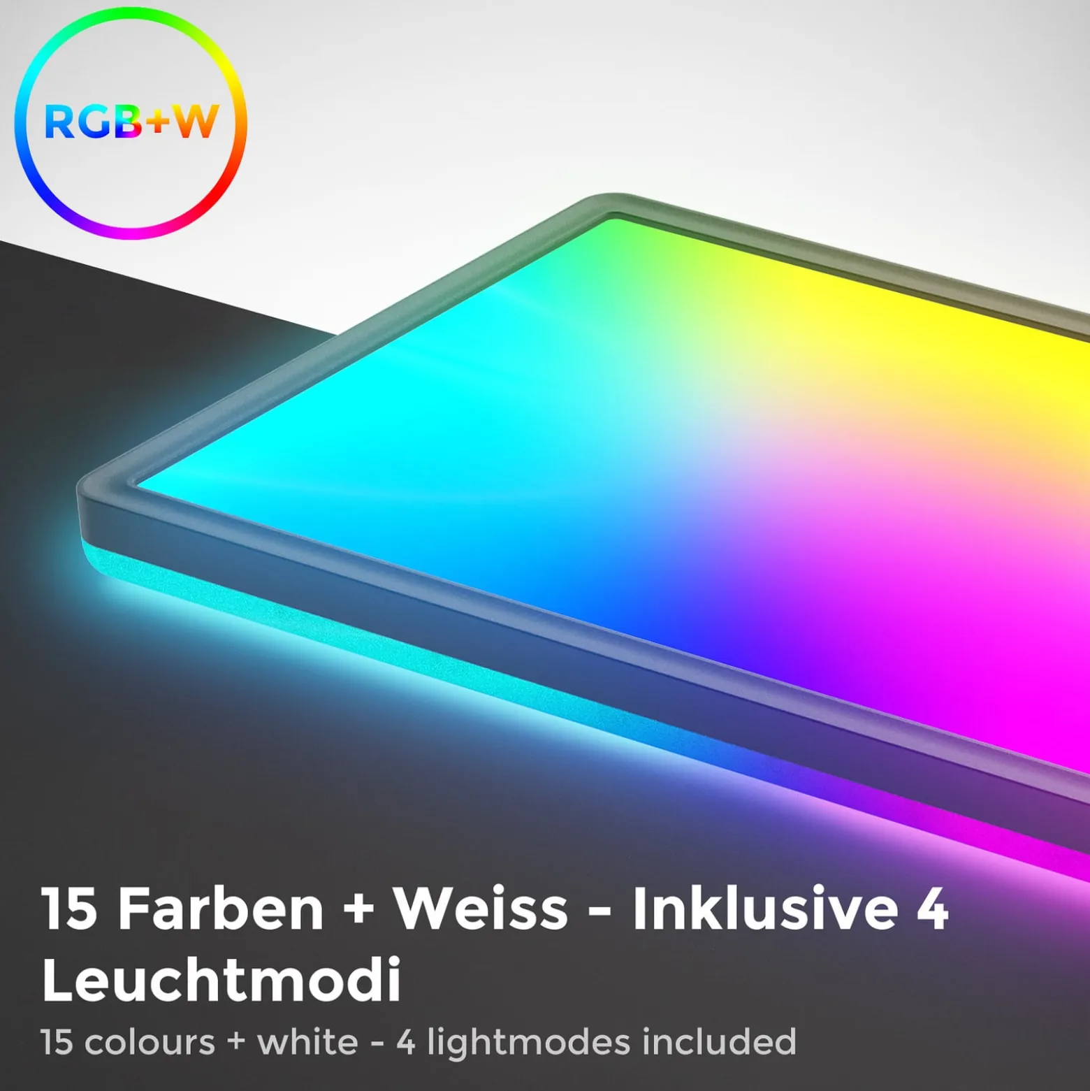 LED-Panel Slim Remote RGBW, 58 x 20 cm, schwarz, Backlight