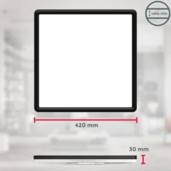 LED-Panel Slim Remote RGBW, 42 x 42 cm, schwarz, Backlight
