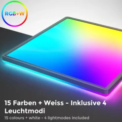 LED-Panel Slim Remote RGBW, 42 x 42 cm, schwarz, Backlight