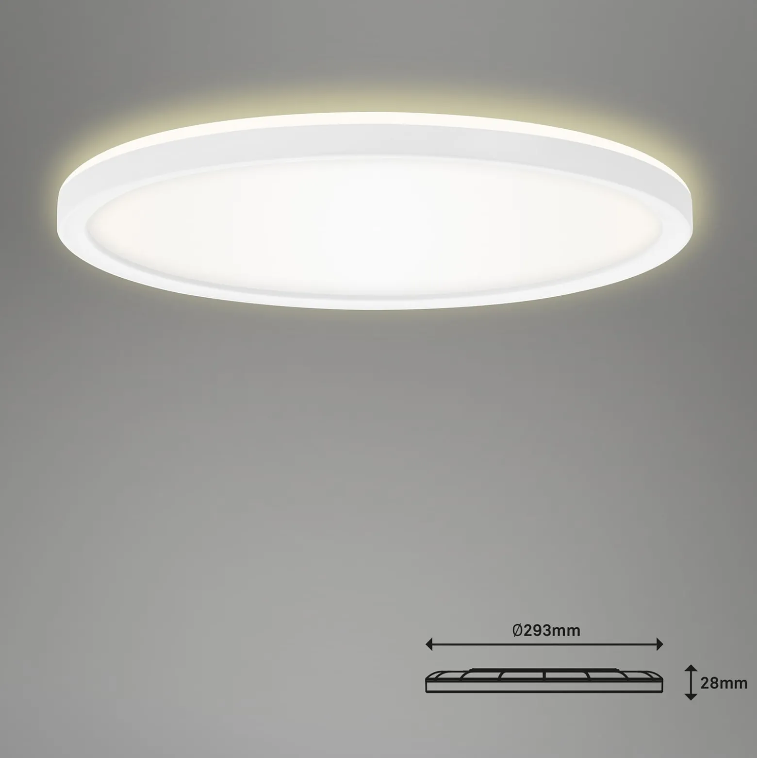 LED-Panel Slim RGBW Effekt Ø29,3cm weiß