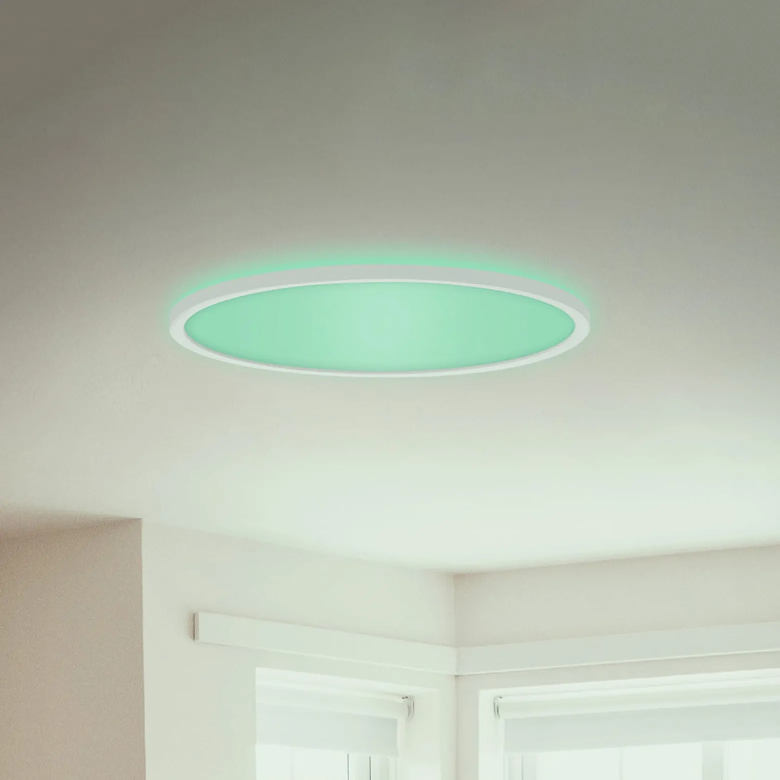 LED-Panel Slim rund RGBW Effekt Ø42cm weiß