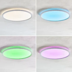 LED-Panel Slim rund RGBW Effekt Ø42cm weiß