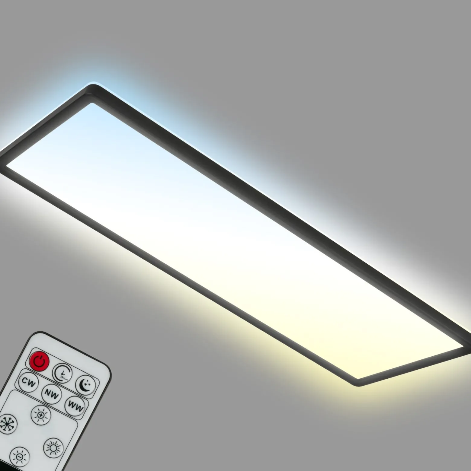 LED-Panel Slim schwarz ultraflach CCT, 59x20cm