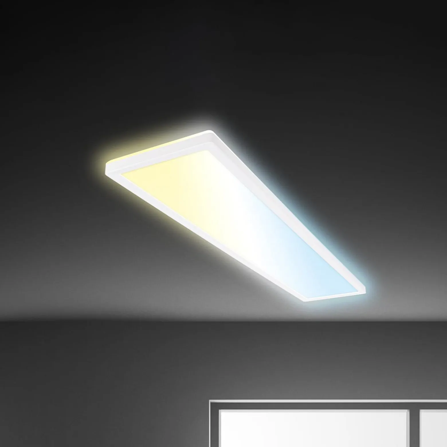 LED-Panel Tava CCT, weiß, 98 x 20 cm, Backlight, Kunststoff