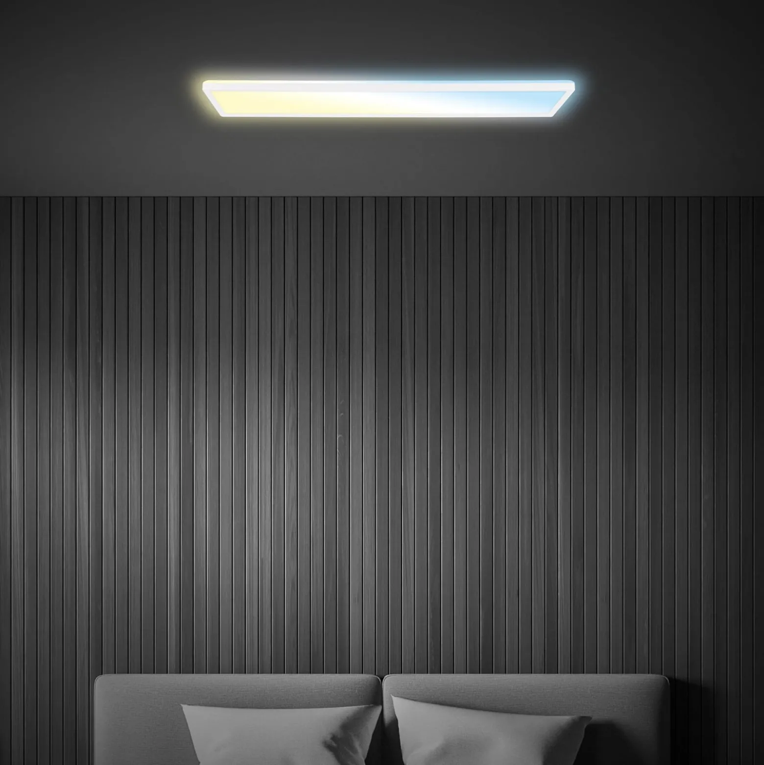 LED-Panel Tava CCT, weiß, 98 x 20 cm, Backlight, Kunststoff
