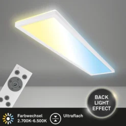 LED-Panel Tava CCT, weiß, 98 x 20 cm, Backlight, Kunststoff