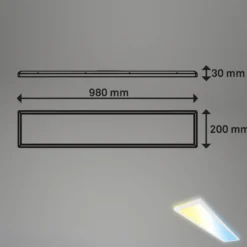 LED-Panel Tava CCT, weiß, 98 x 20 cm, Backlight, Kunststoff