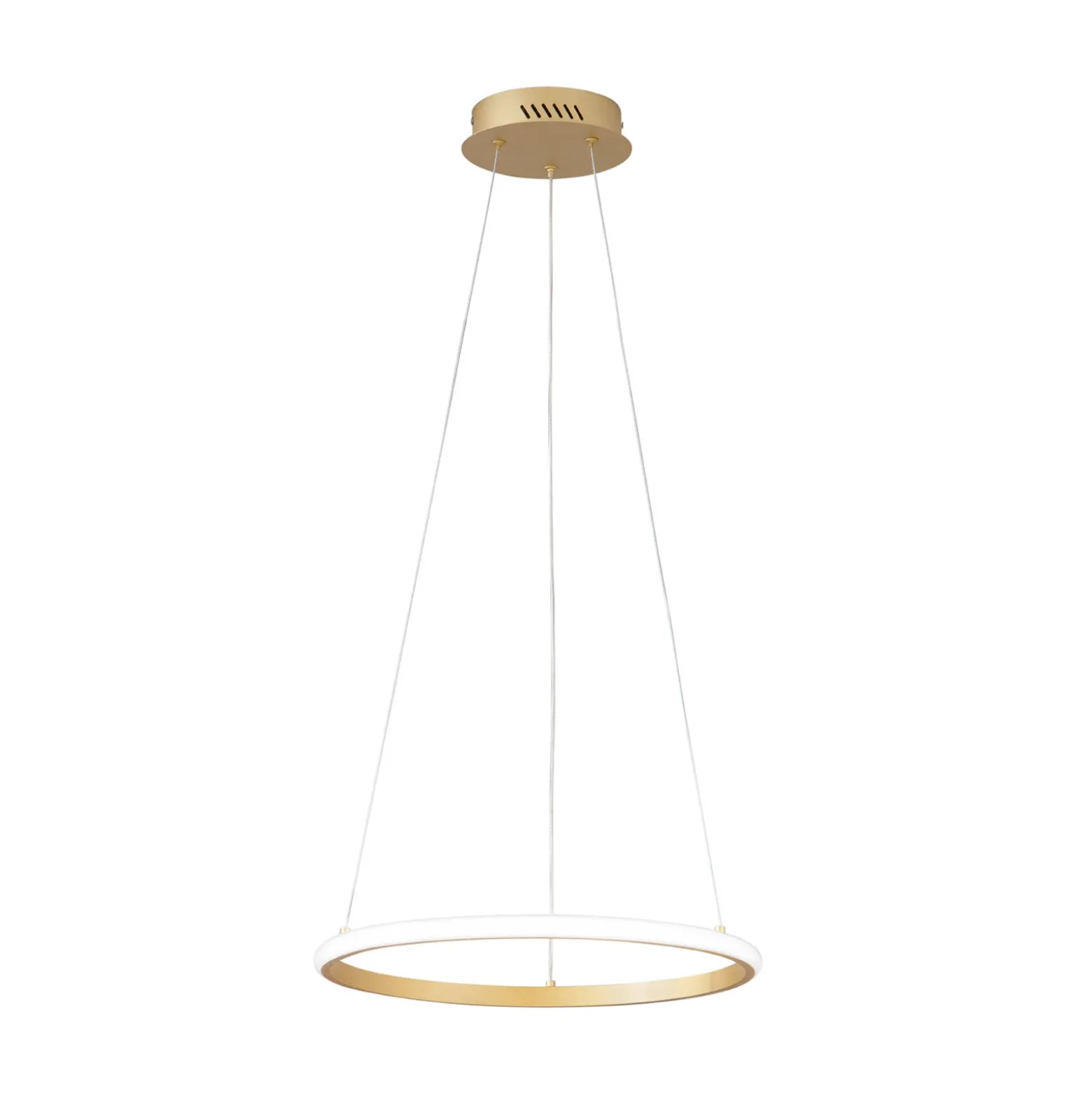 LED-Pendellampe Axis, Ø 40 cm, goldfarben, Metall, CCT