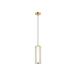 LED-Pendellampe Irma, goldfarben/klar