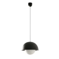LED-Pendellampe Marisol, schwarz, Stahl/Glas, Ø 30 cm