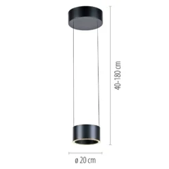 LED-Pendellampe PURE Clipse, grau, Ø 20 cm CCT Dimmer 2-flg