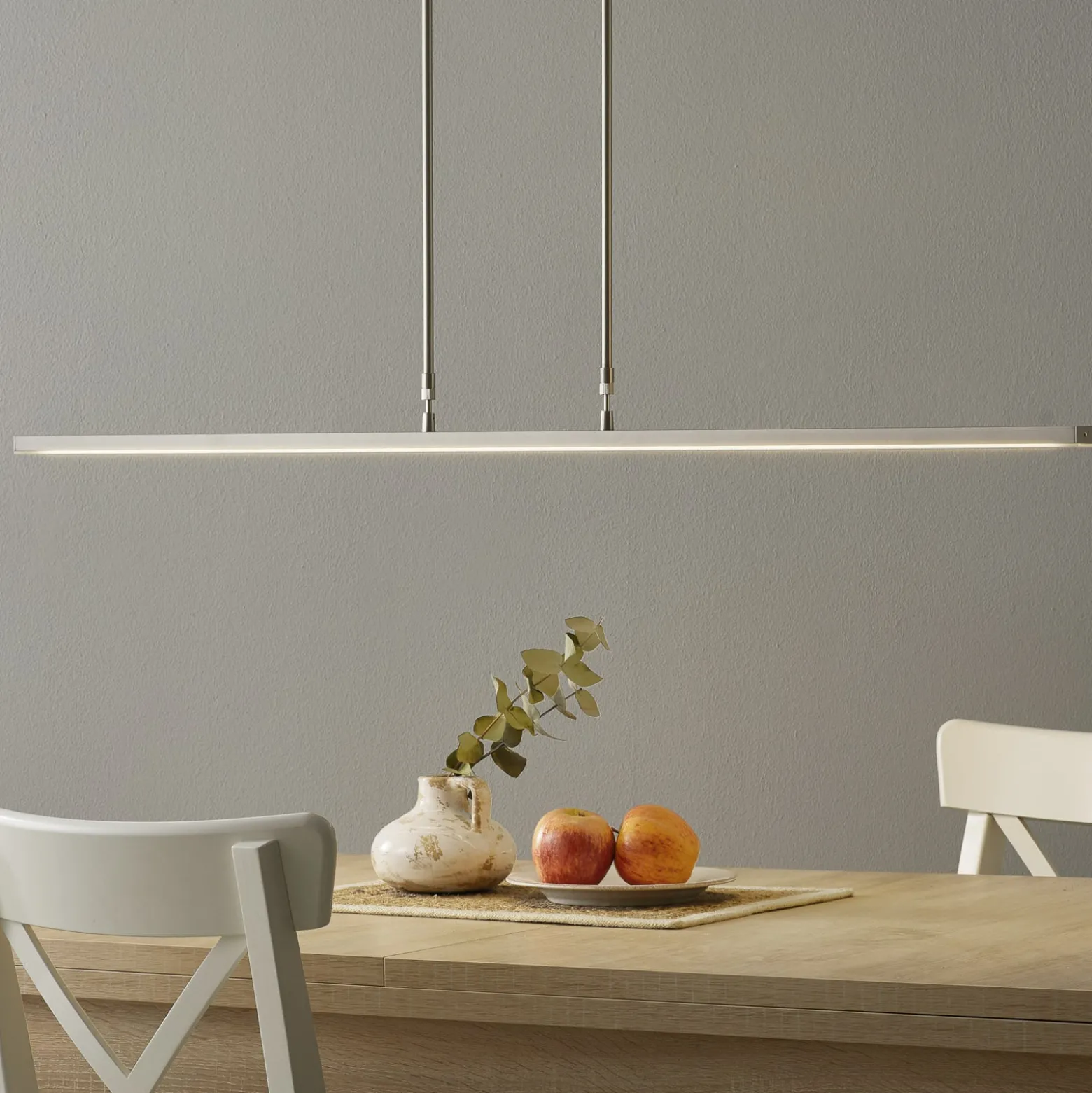 LED-Pendellampe Zelena, stahl, Länge 122 cm, Metall, CCT