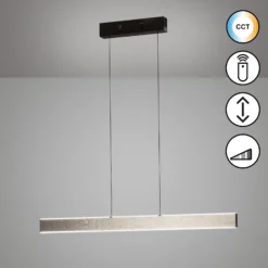 LED-Pendelleuchte Aluro, Metall, Remote, CCT, dimmbar