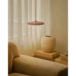 LED-Pendelleuchte Artist, Ø 25 cm, staubrosa, Metall