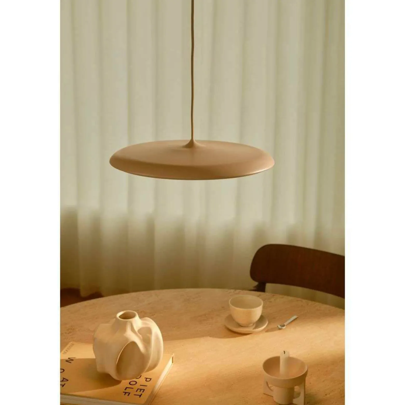 LED-Pendelleuchte Artist, Ø 40 cm, staubrosa, Metall