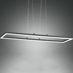 LED-Pendelleuchte Bard, 92x32 cm, anthrazit