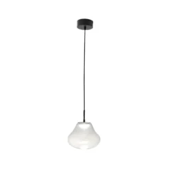 LED-Pendelleuchte Deva, klar, Glas, Ø 25 cm, CCT, dimmbar