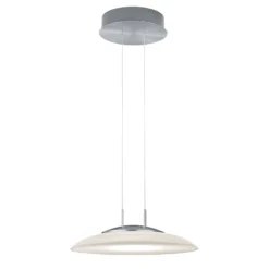 LED-Pendelleuchte Findus, nickel matt/chrom